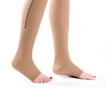 Custom 20-30 mmhg leg compression socks toeless