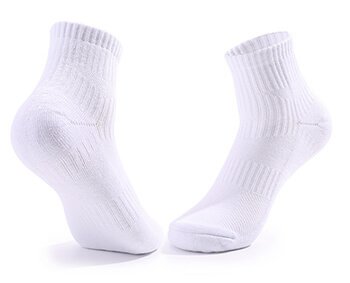 Custom LOGO white quarter socks for girls women ladies