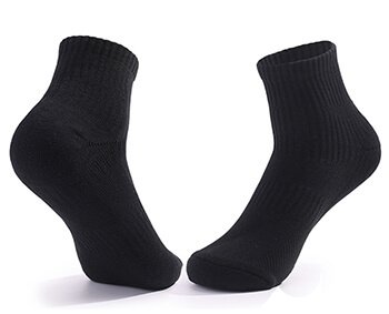Custom black quarter socks for girls women ladies