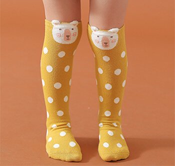 Custom children cotton knee high socks