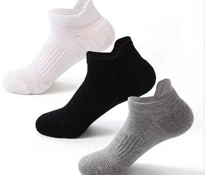 Custom solid color ankle sport socks